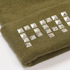 EMOTIONAL STUDDED BEANIE THE DEEP GREEN