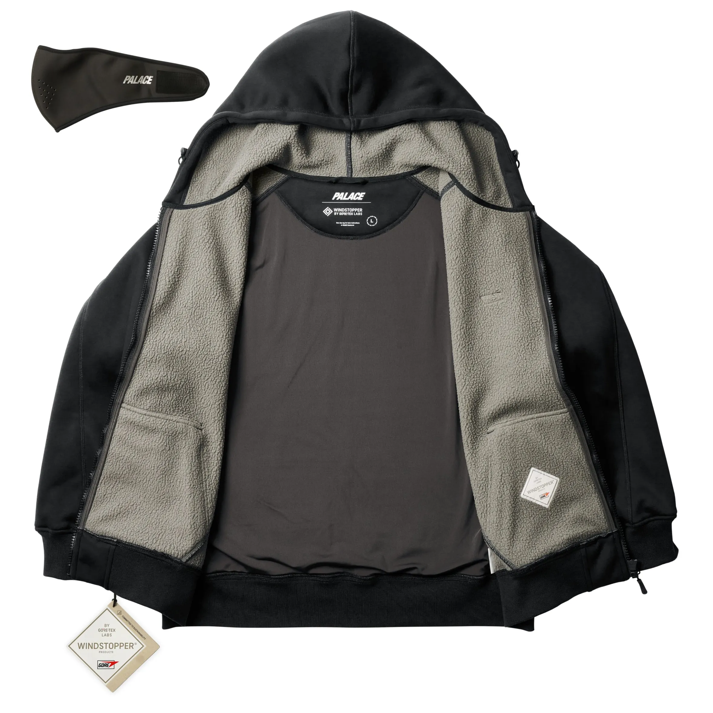 GORE-TEX WINDSTOPPER BONDED JACKET BLACK