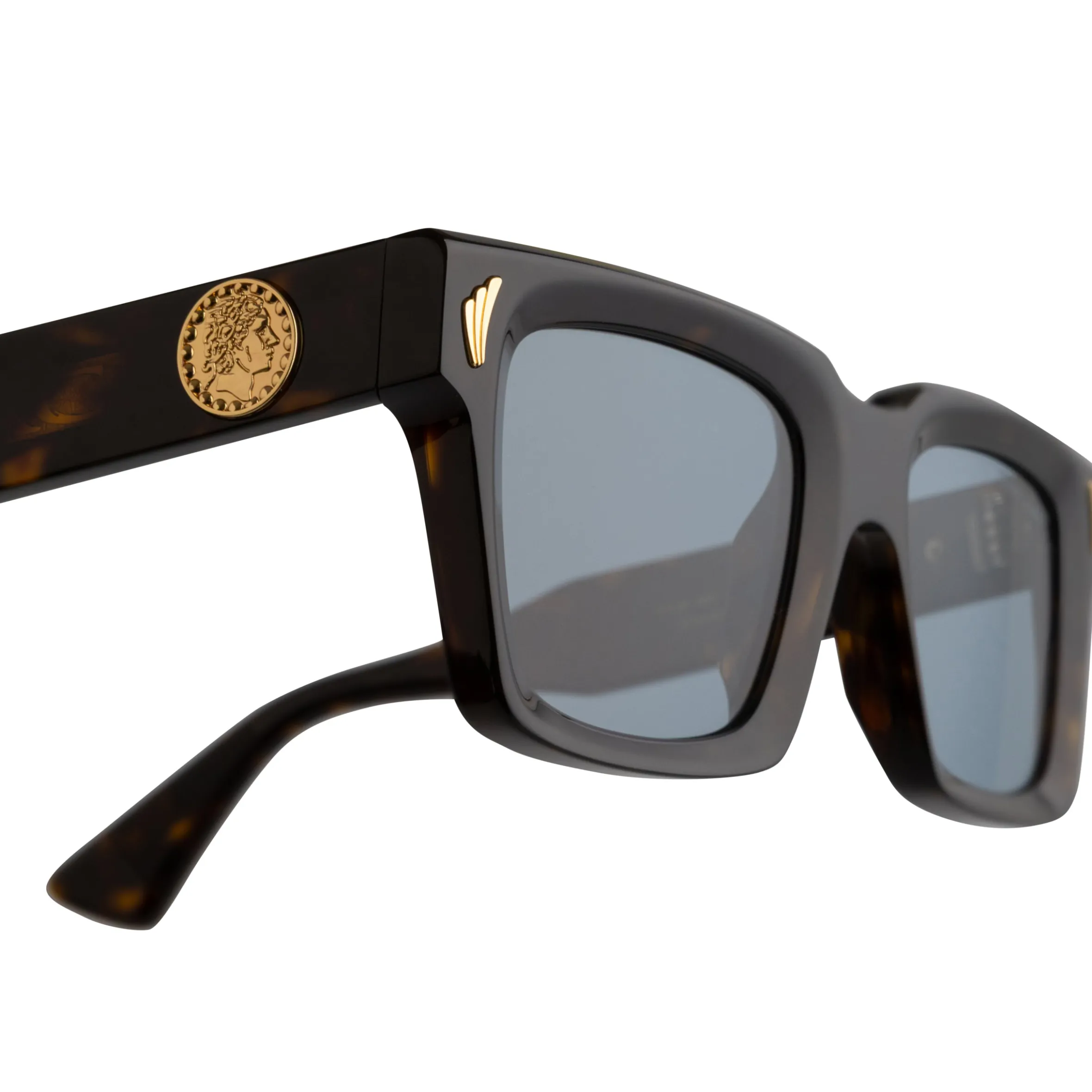 PALACE CUTLER AND GROSS MERCURY SQUARE SUNGLASSES HAVANA