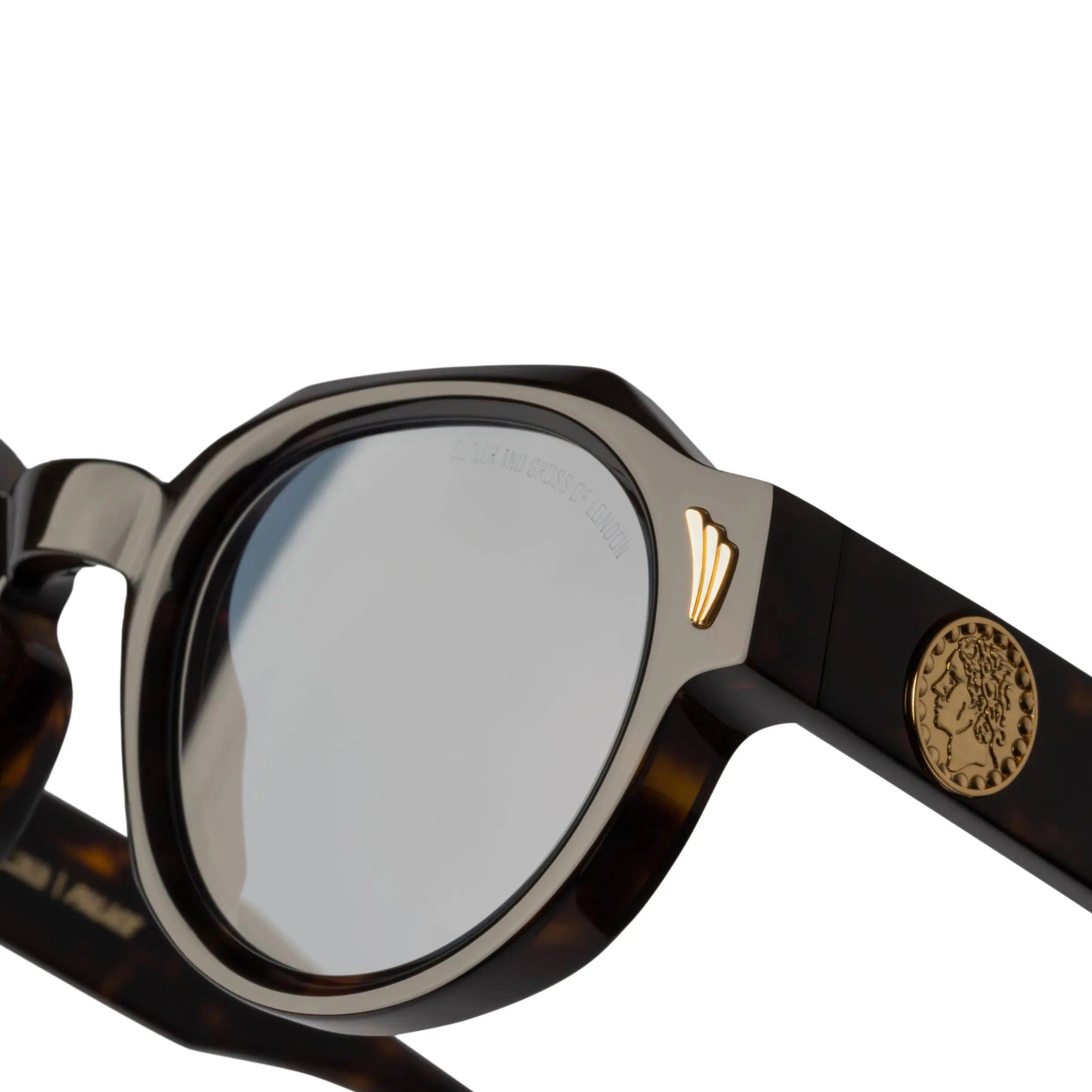 PALACE CUTLER AND GROSS VICTORY ROUND SUNGLASSES HAVANA
