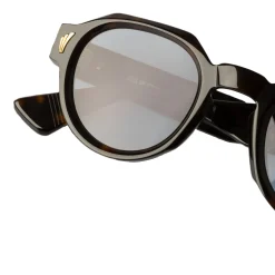 PALACE CUTLER AND GROSS VICTORY ROUND SUNGLASSES HAVANA