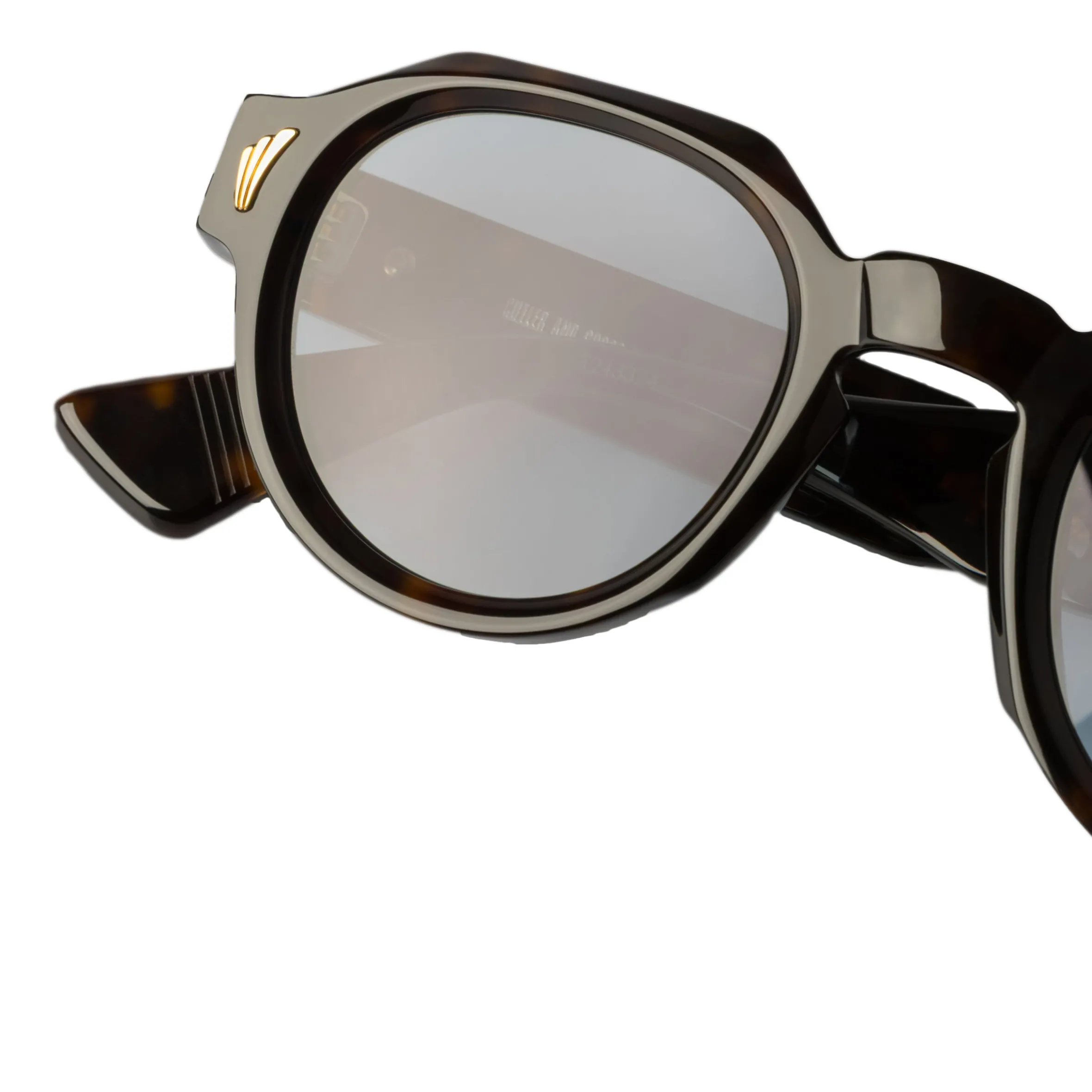 PALACE CUTLER AND GROSS VICTORY ROUND SUNGLASSES HAVANA