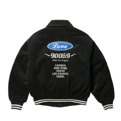 PALACE LOVE VARSITY JACKET BLACK