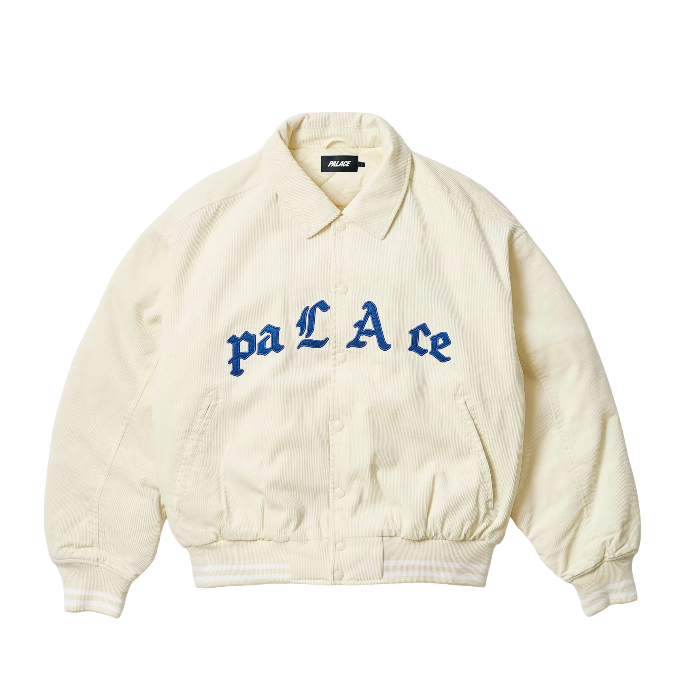 PALACE LOVE VARSITY JACKET SOFT WHITE