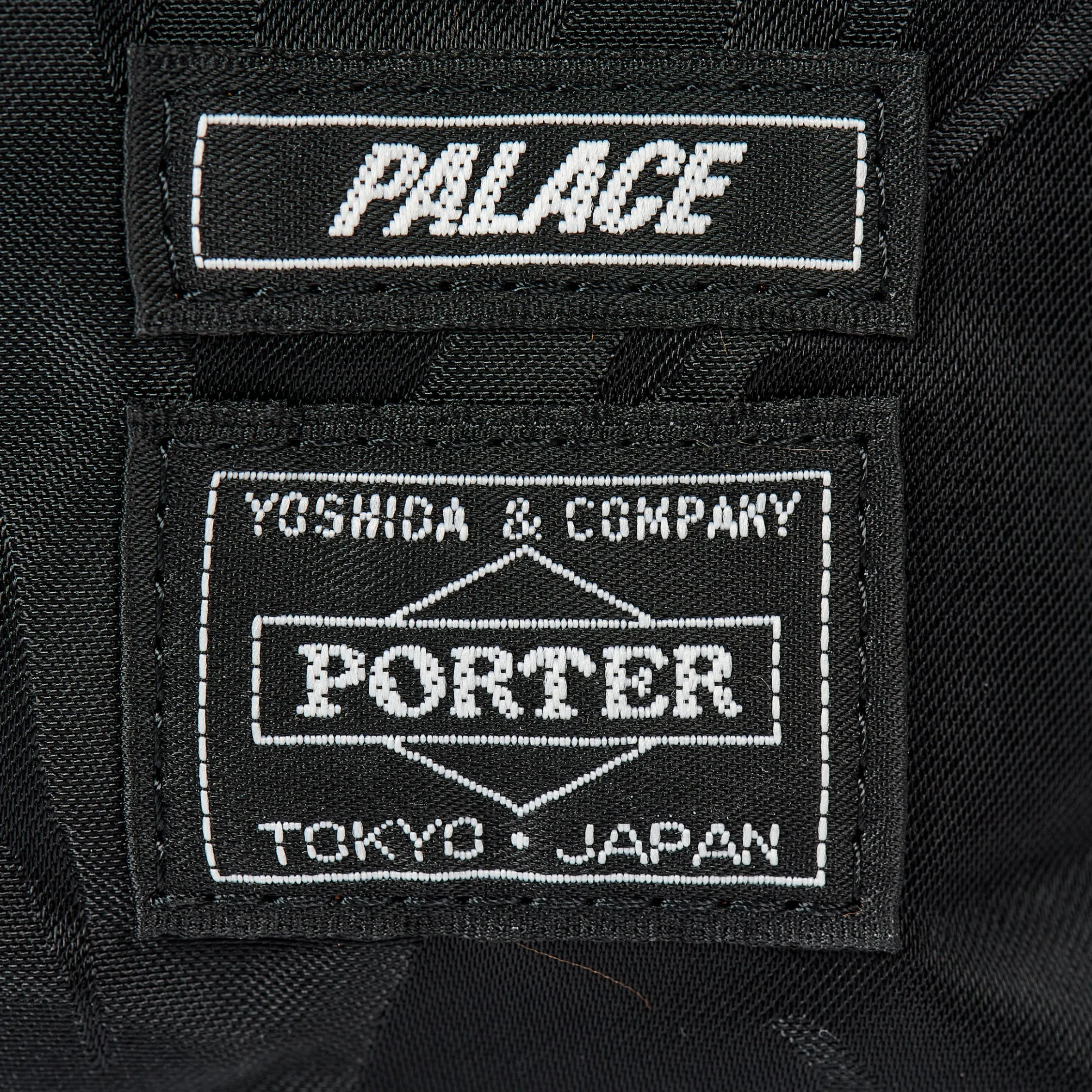 PALACE PORTER WAIST BAG BLACK / JACQUARD
