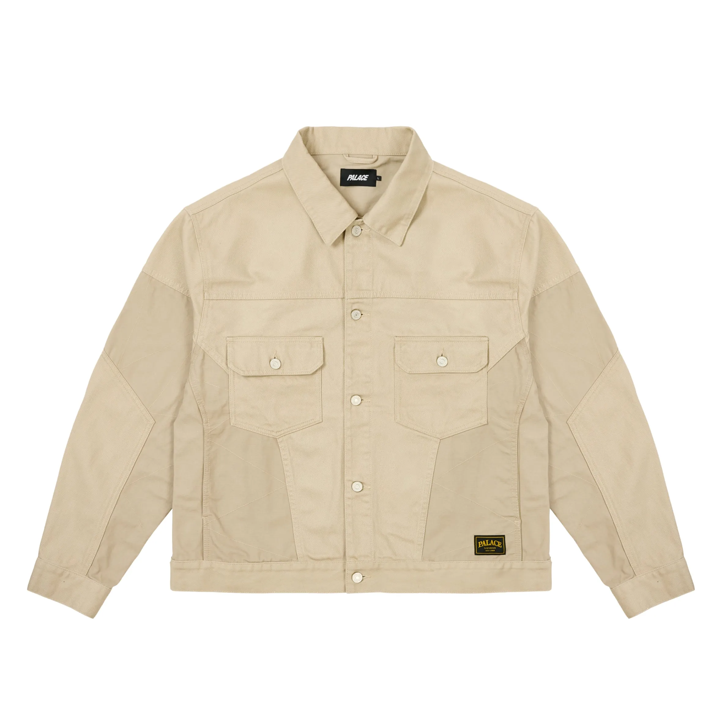 PANEL DENIM JACKET STONEY GREY