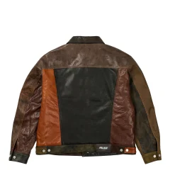 PATCHY LEATHER JACKET MULTI