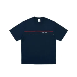 PIPED PANEL T-SHIRT NAVY