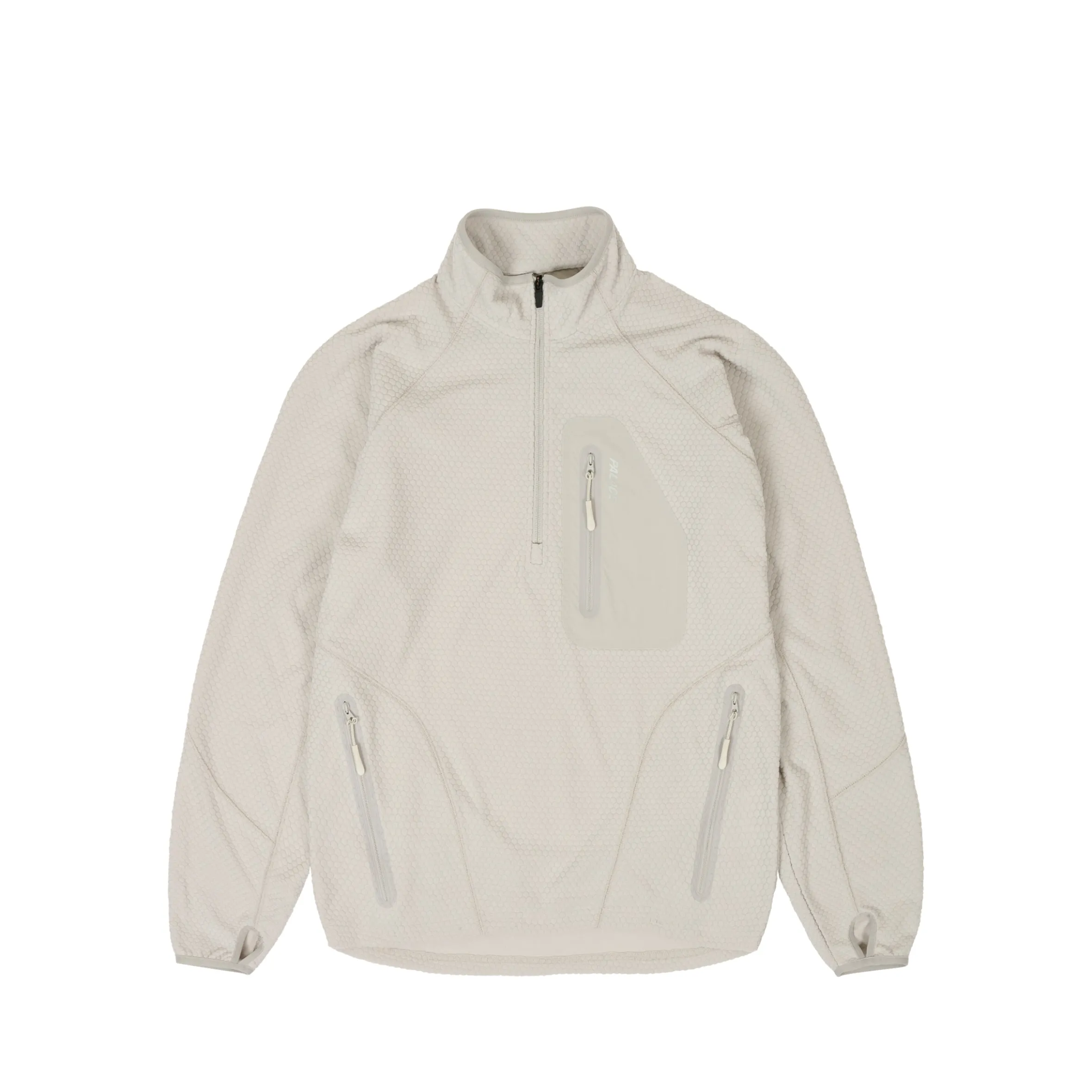 RUN IT 1/2 ZIP THERMAL TRACK JACKET CONCRETE GREY