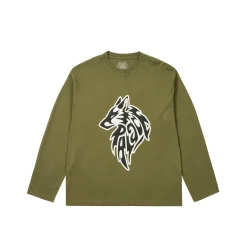 SKETCHY LONE WOLF LONGSLEEVE THE DEEP GREEN
