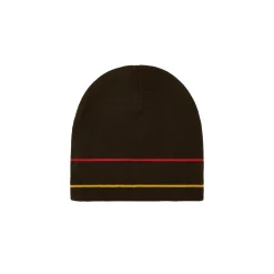 STRIPE NEIN CUFF BEANIE BROWN