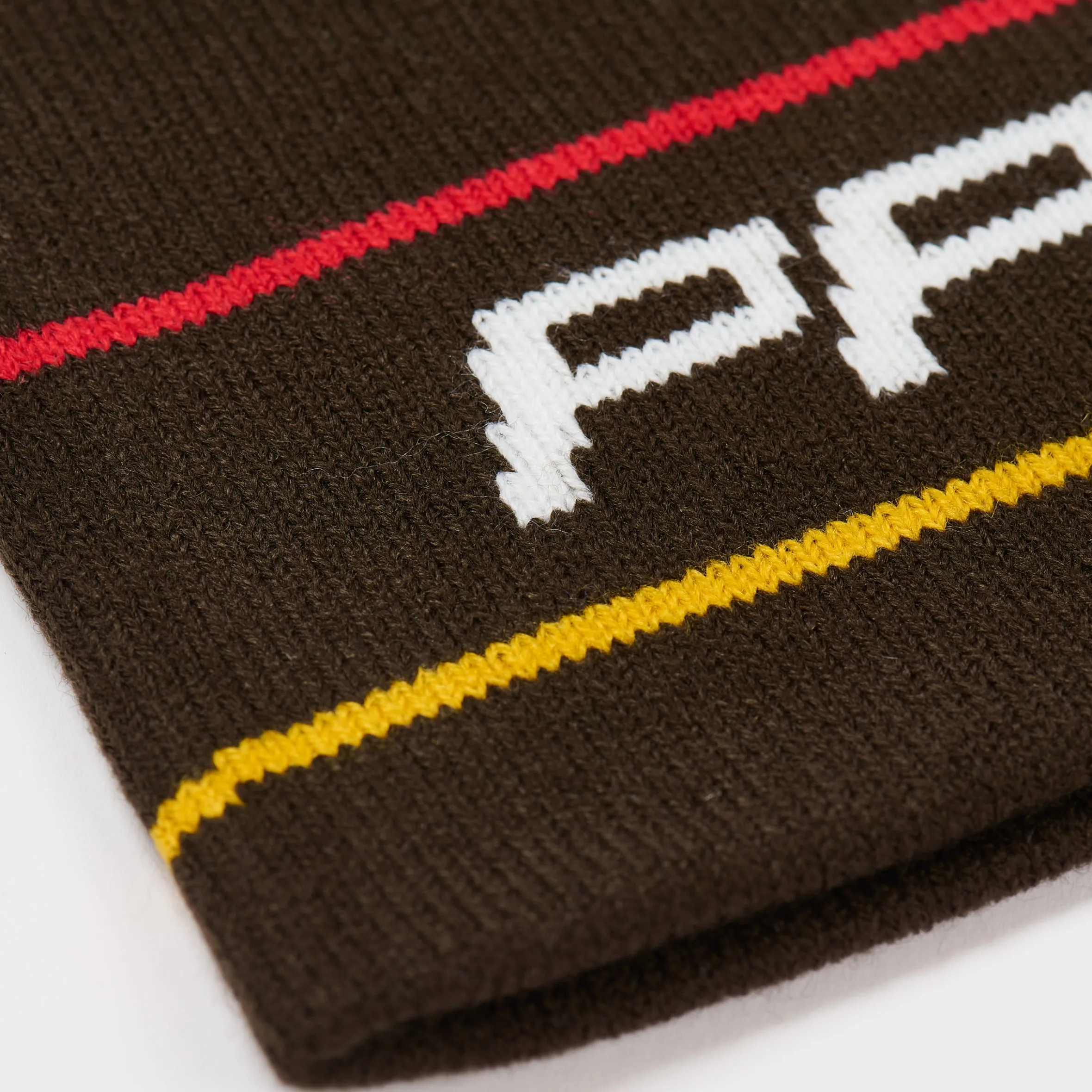 STRIPE NEIN CUFF BEANIE BROWN