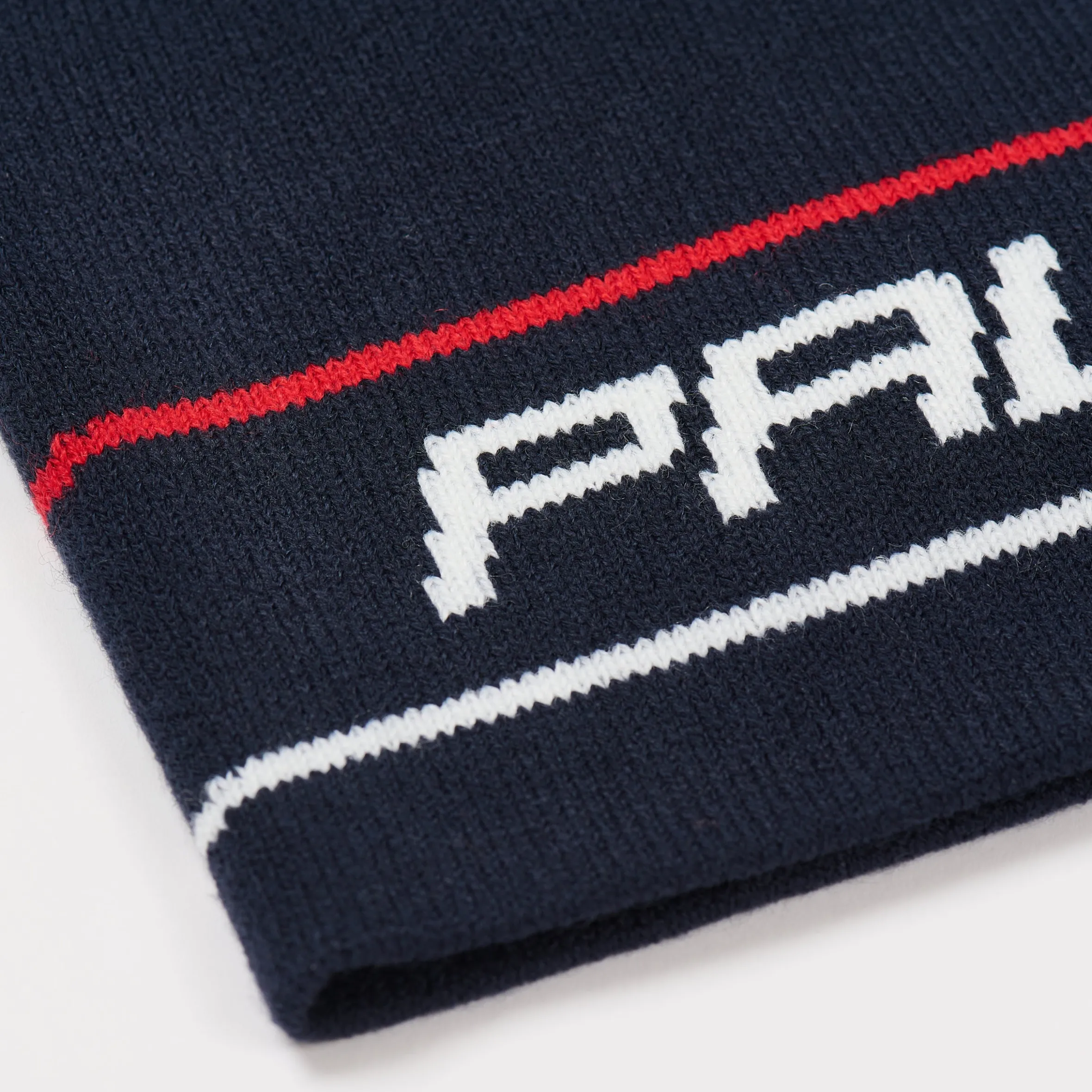 STRIPE NEIN CUFF BEANIE NAVY