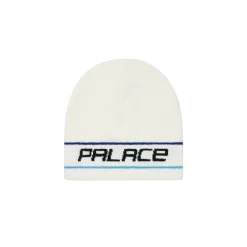 STRIPE NEIN CUFF BEANIE WHITE