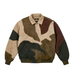 SUEDE APPLIQUE CAMO JACKET WOODLAND CAMO