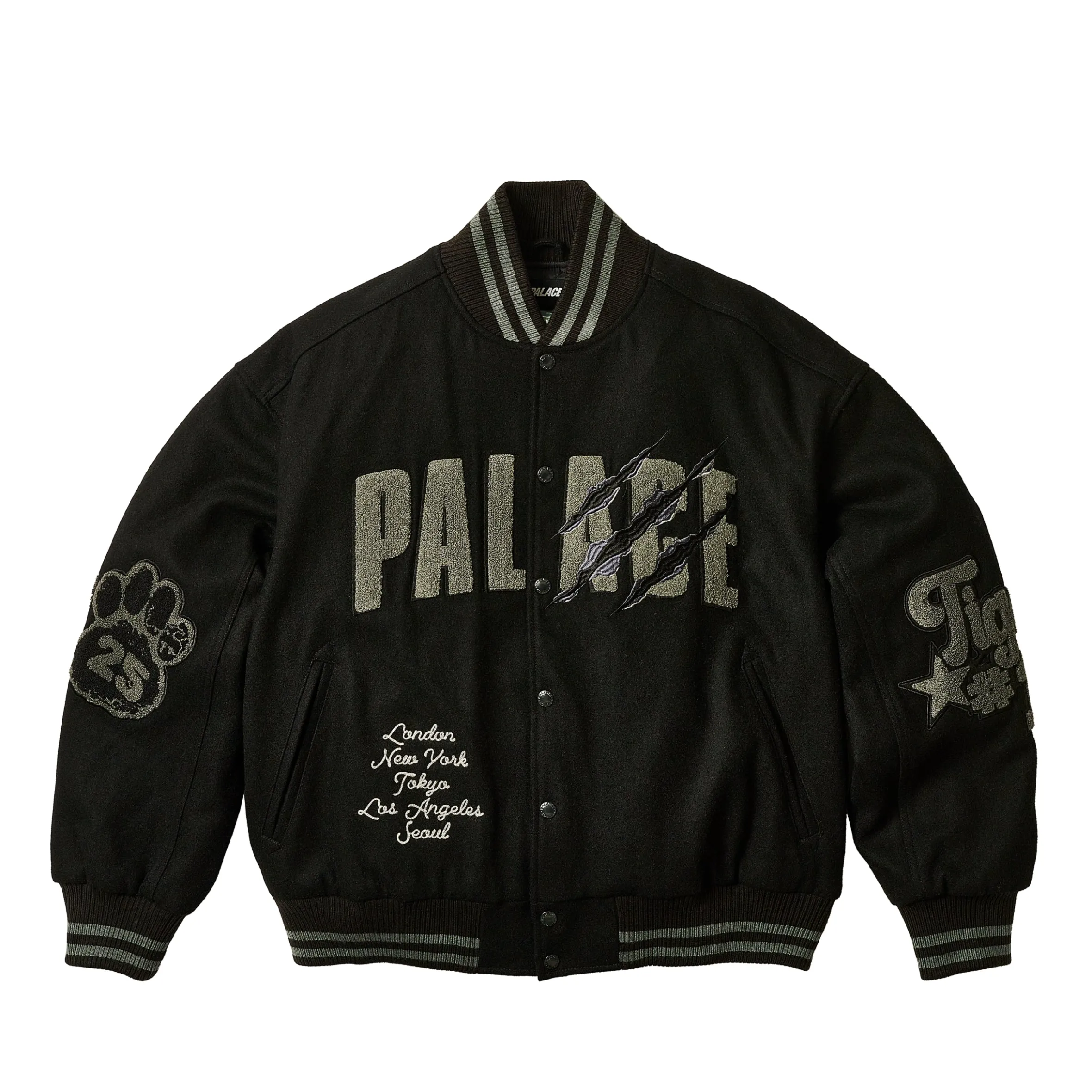 TORA TORA VARSITY JACKET BLACK